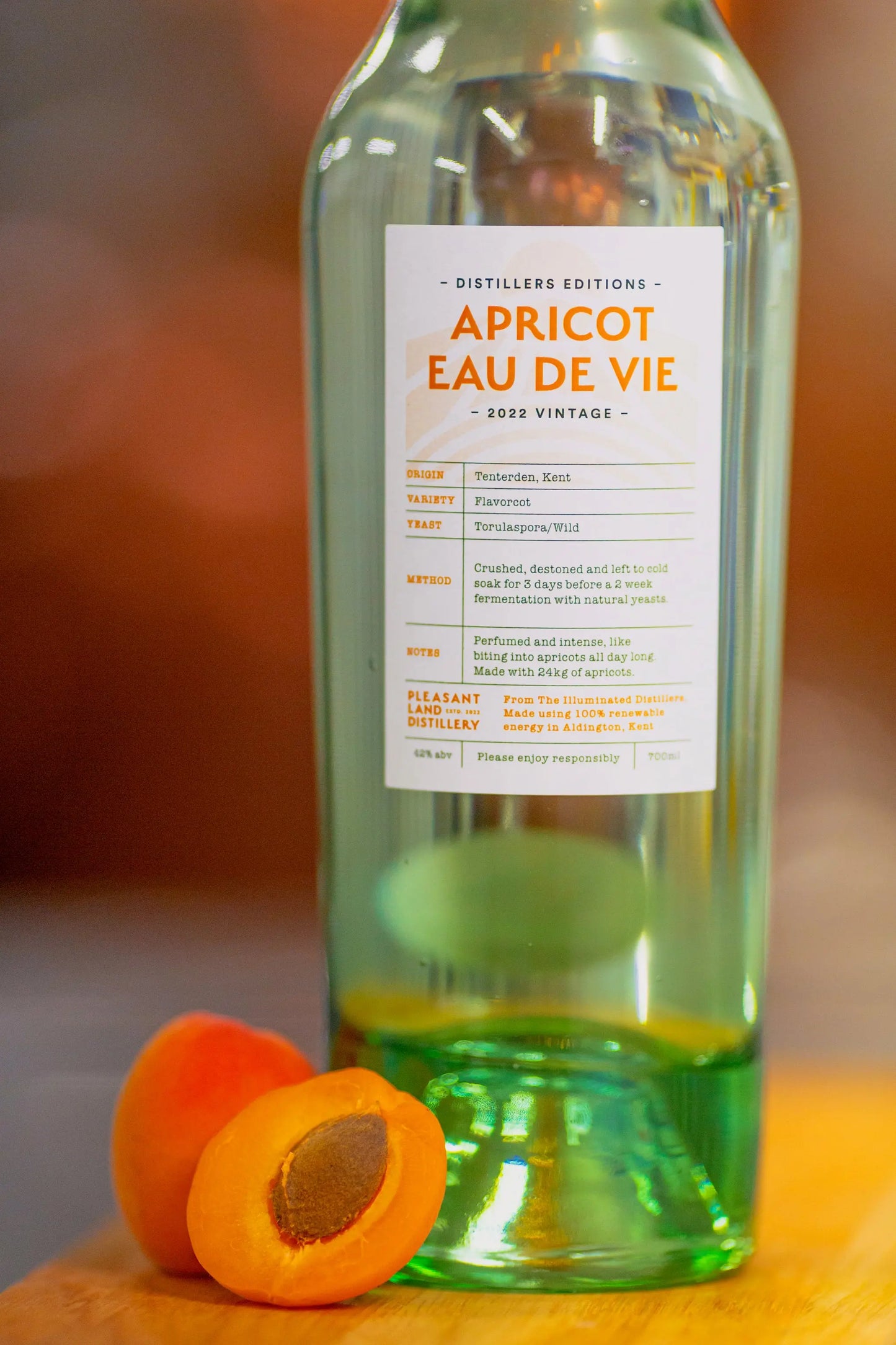Apricot Eau De Vie Pleasant Land Distillery