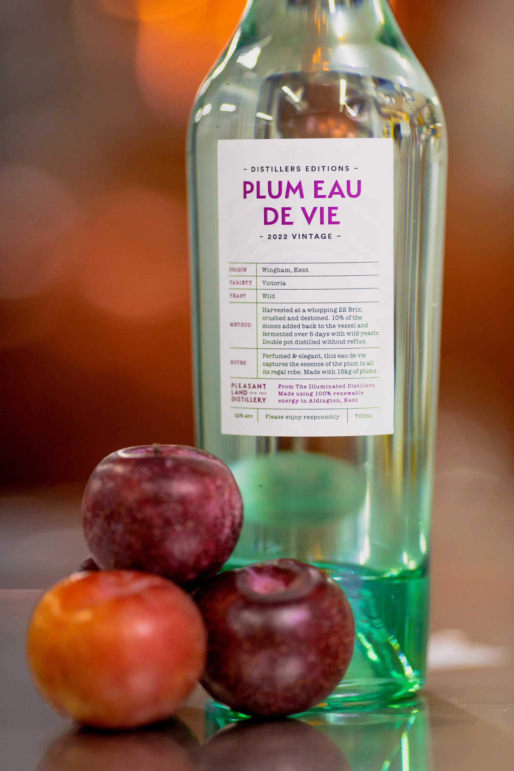 Victoria Plum Eau De Vie 2022 Pleasant Land Distillery